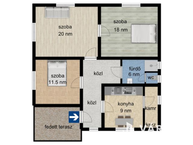 Jó állapotú 3 szobás, algyői családi ház.